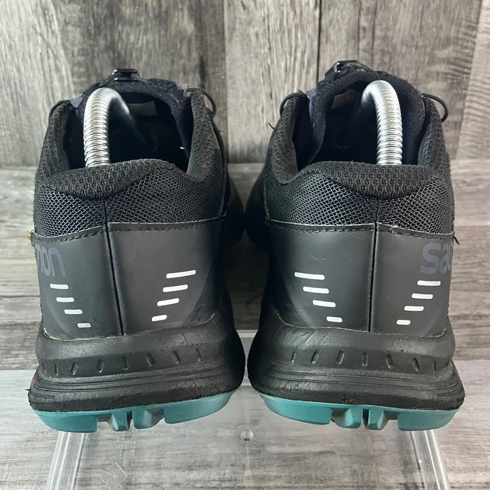Salomon Ultra Pro Trail Running Shoes Mens 9 Navy Blue Black Teal 404947